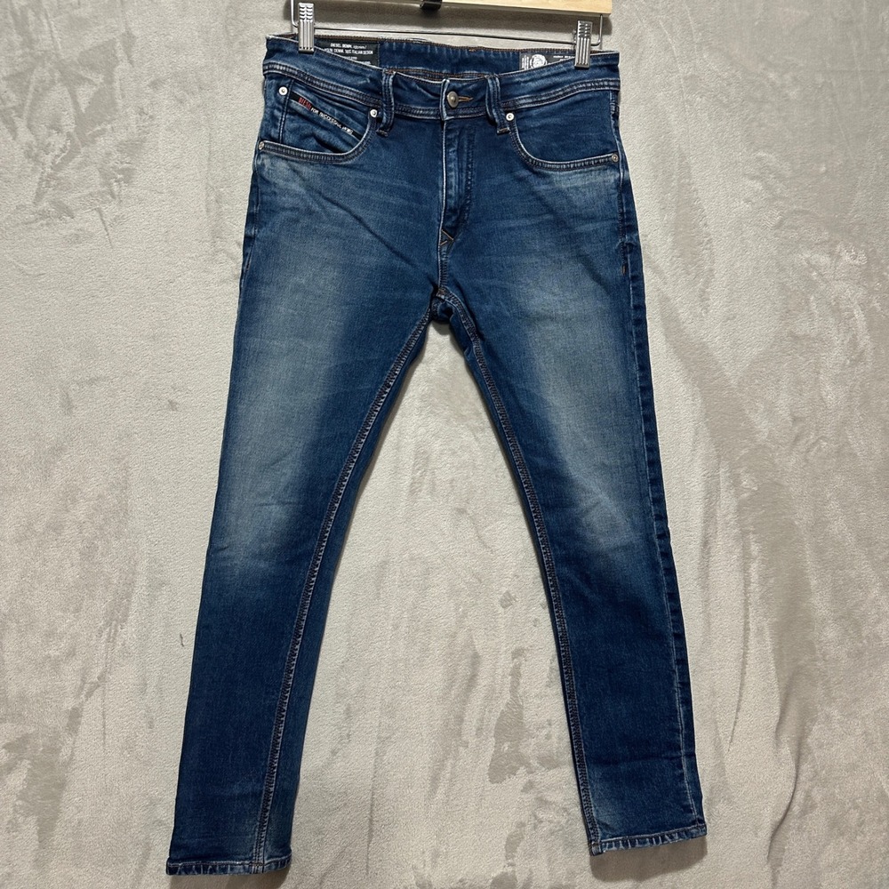 Diesel Sleenker Skinny Jeans Mens W32 0184M Stretch Blue Denim Made in Italy